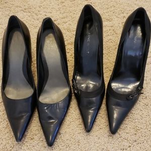Black nine west pumps, used condition, worn lots